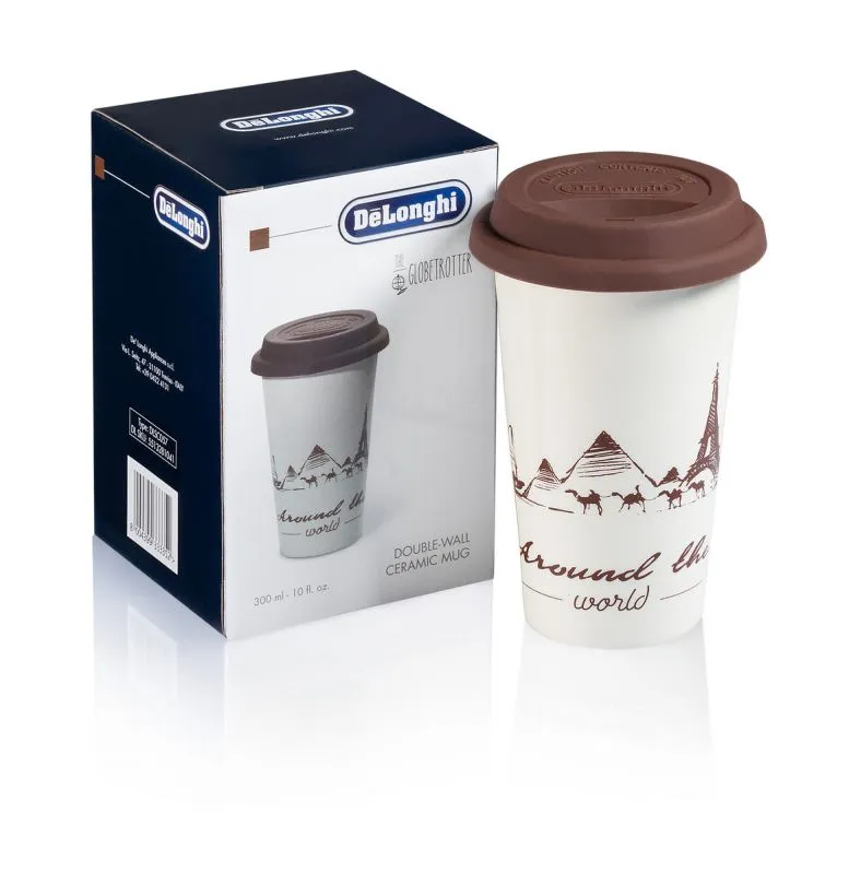 Delonghi - Çift duvarlı seramik kupa - 300 ml (The Globe Trotter)