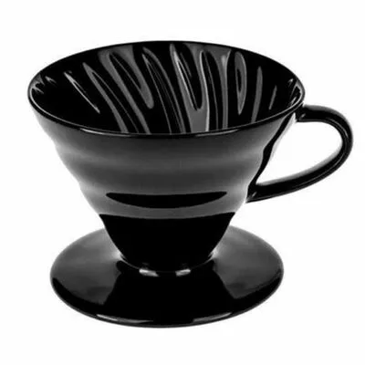V60 Demleme Seramik Siyah (Beyaz/Kırmızı renkleri vardır)