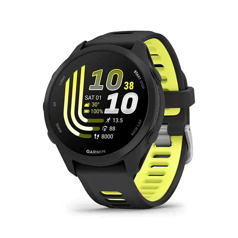 Garmin Forerunner 170 Music AMOLED GPS Koşu Saati - Siyah/Amp Sarı Kayışlı