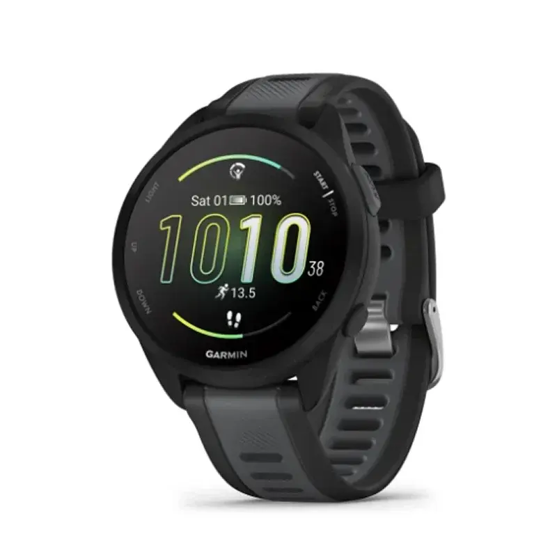 Garmin Forerunner 165 Music Koşu Saati - 43mm - Siyah/Slate Gri