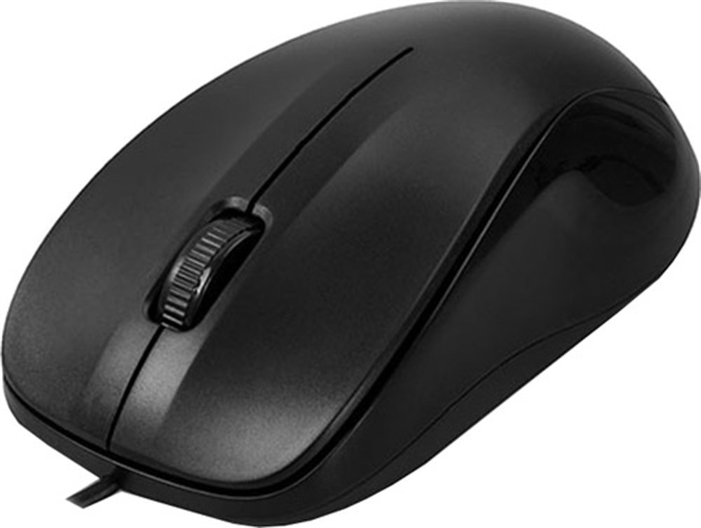 Everest SM-215 Проводная USB-мышь, чёрная, кабель 1.5m
