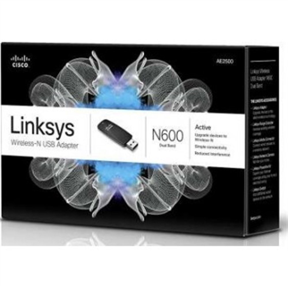 Linksys AE2500-EE N600 Двухдиапазонный беспроводной USB-адаптер