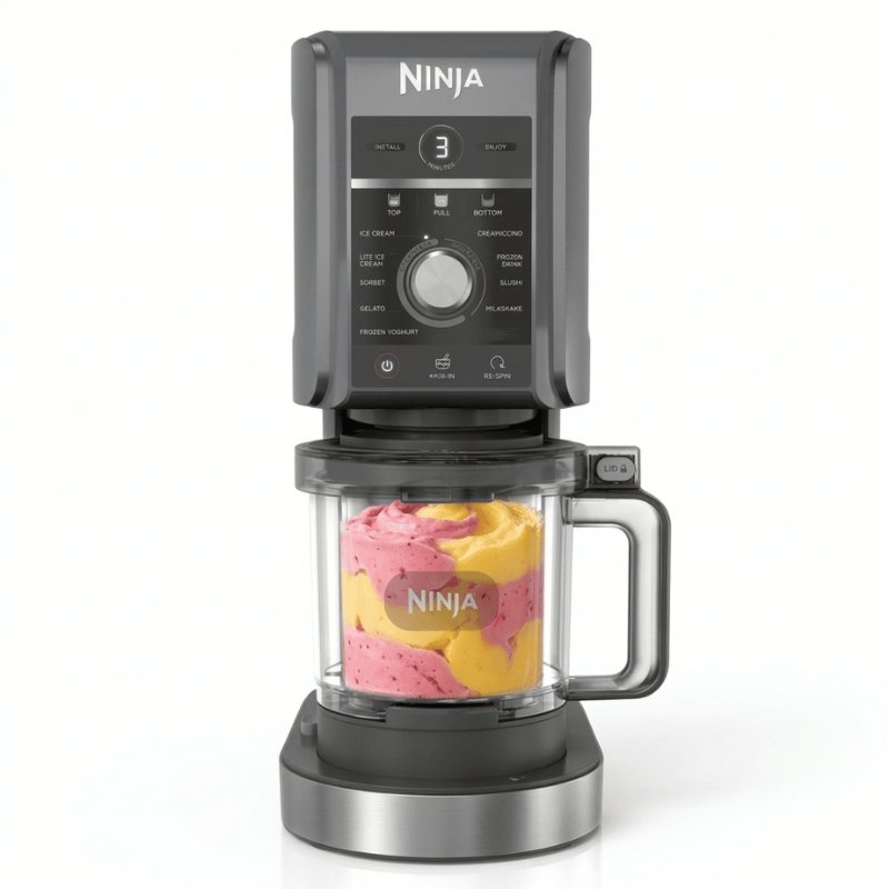 Ninja CREAMi Deluxe - 10-in-1 Ev Tipi Profesyonel Dondurma ve Frozen Makinesi