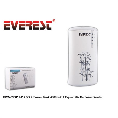 Everest EWN- 729P AP+3G+POWERBANK 4000mAH