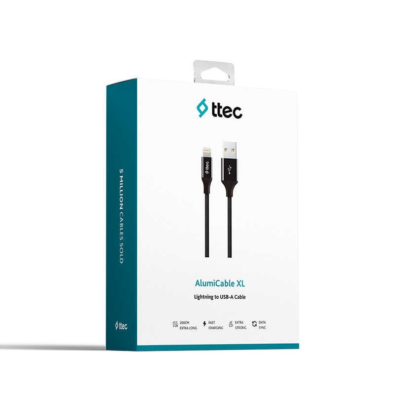 TTEC 2DK19S AlumiCable XL iPh. Şarj Kablosu 2mtl.