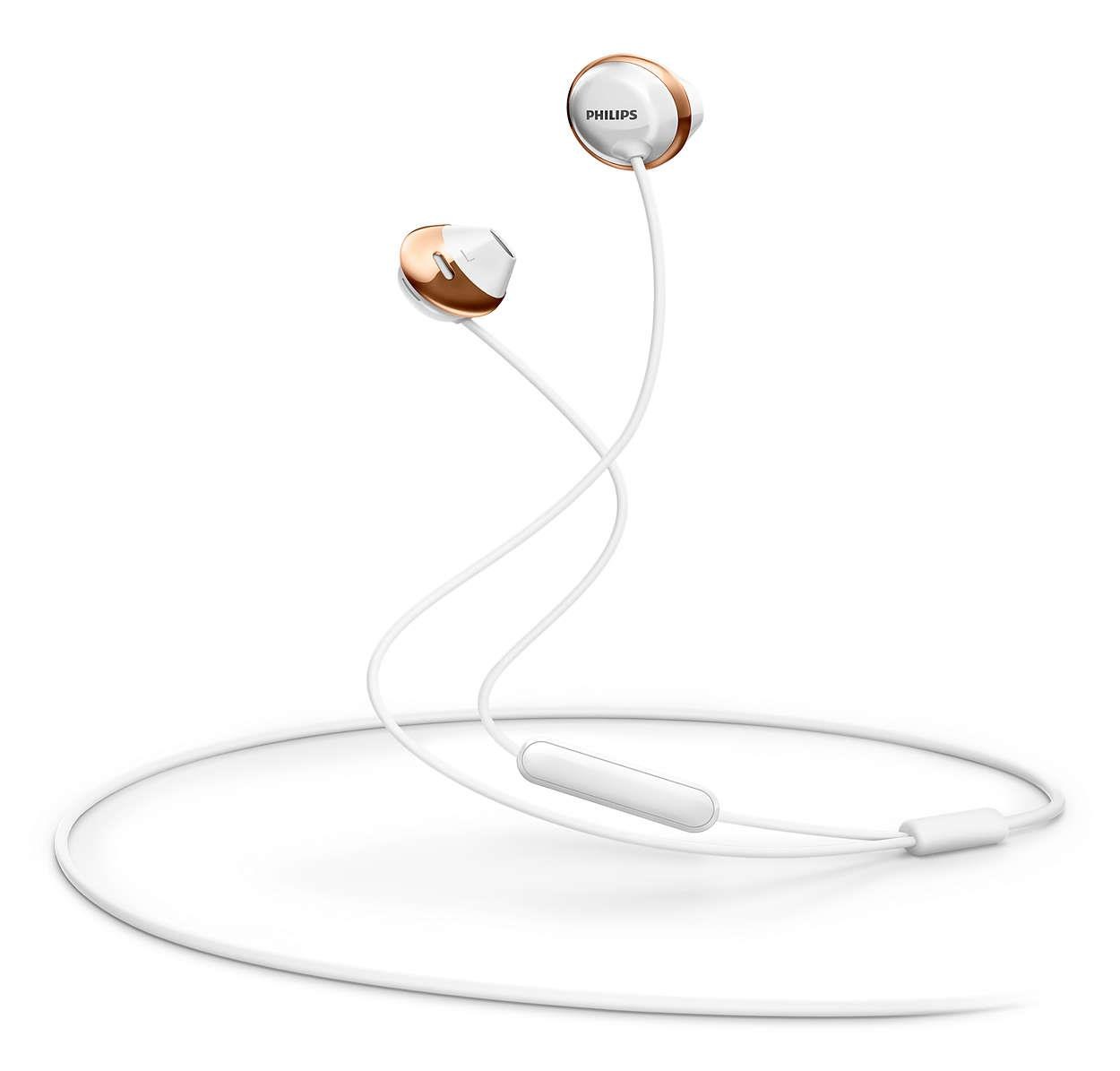 Philips SHE4205WT/00 In-Ear Wired Earphones with Microphone