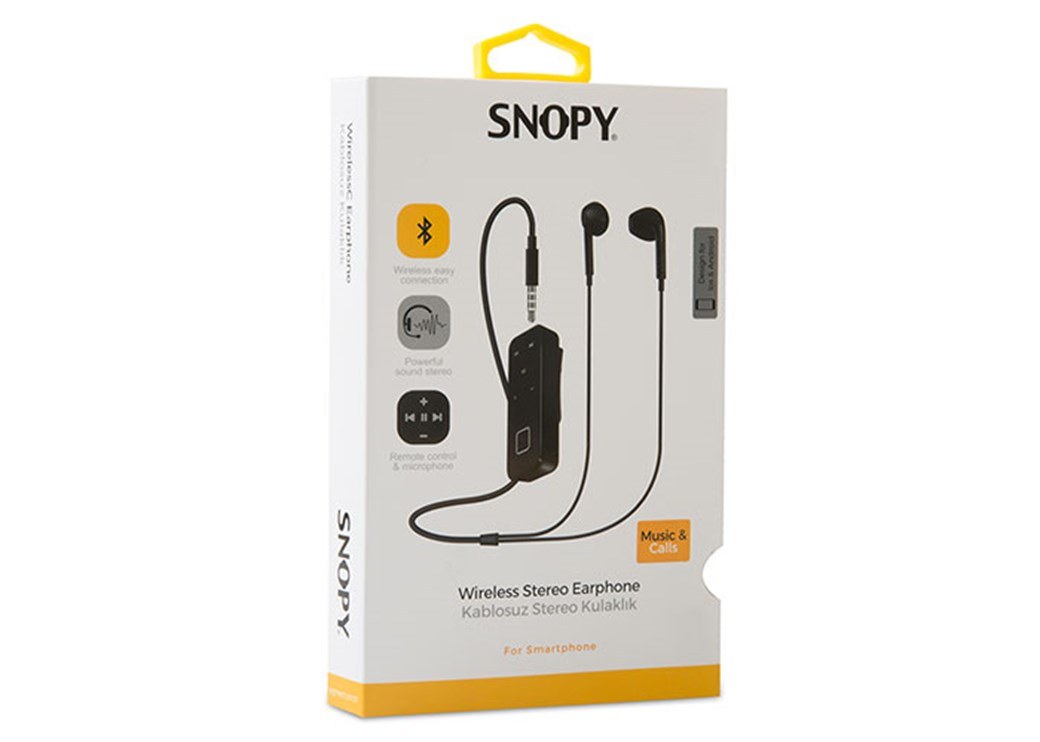 Snopy SN-BT10 Small Black In-Ear Bluetooth Headphones