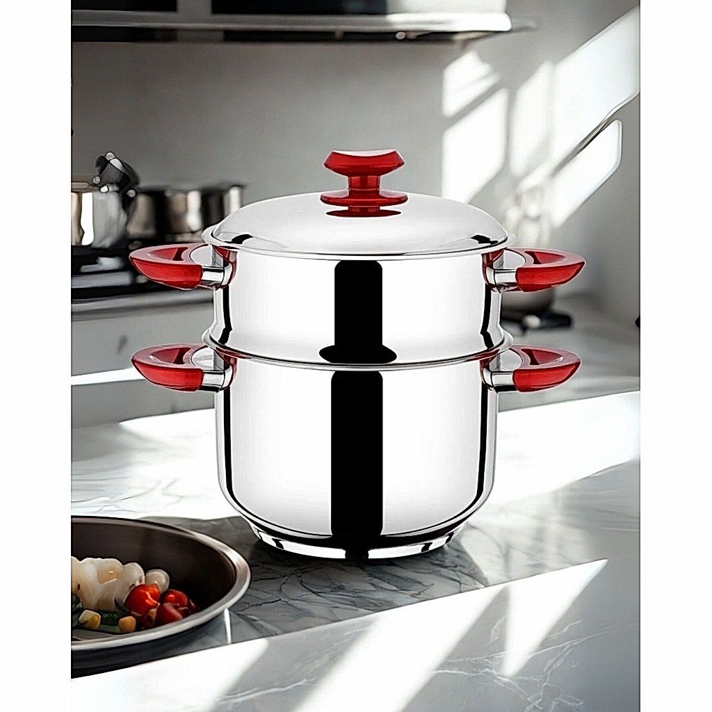Lines S.2141 22 cm Couscous Steel Pot