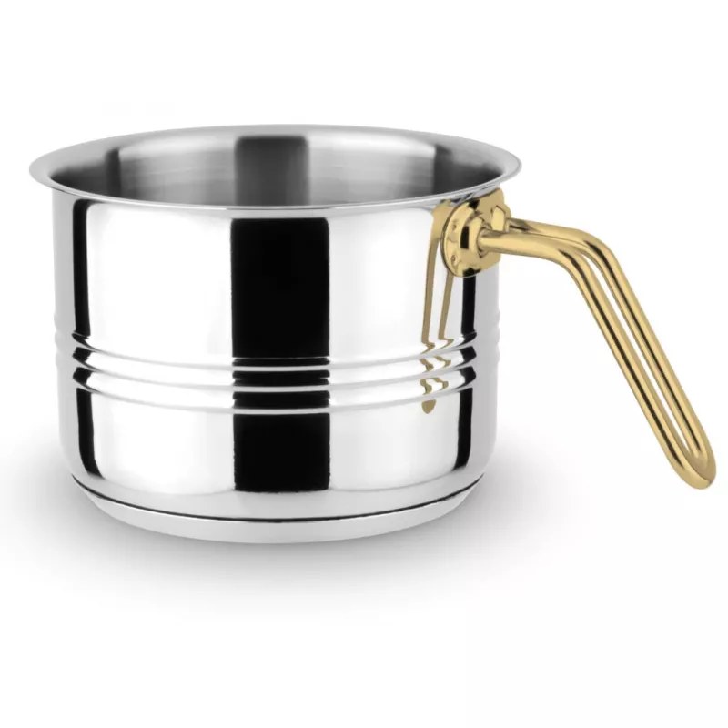 Lines S.2571 No. 16 Stainless Steel Milk Pan with Metal Handle