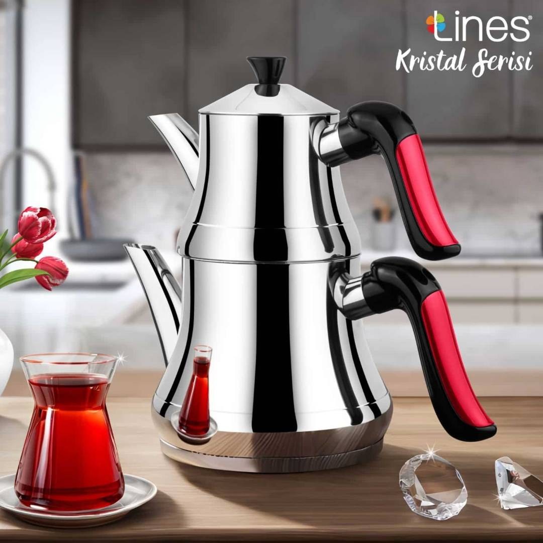 Lines S.2801 Naz No2 Mini Stovetop Teapot with Crystal Handle