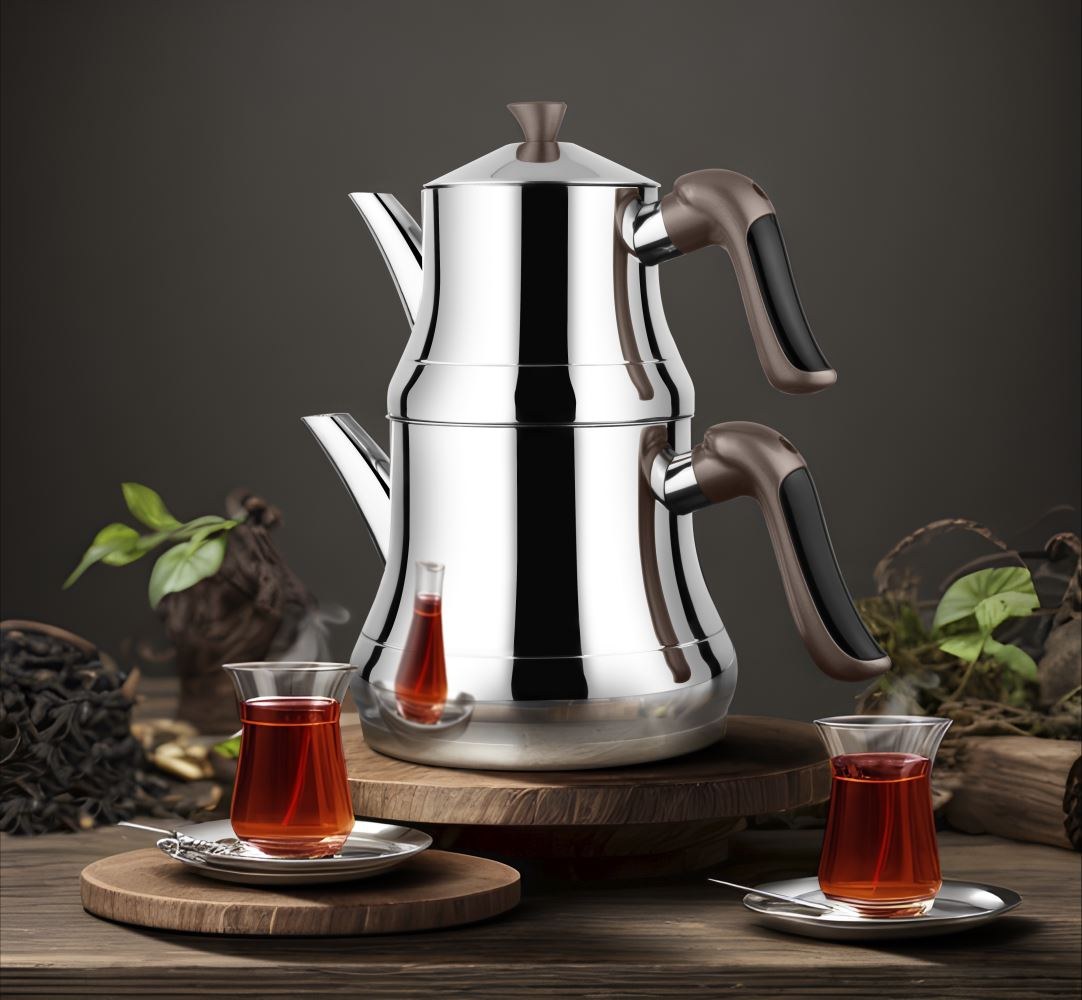 Lines S.2802 Naz No3 Medium-Size Teapot with Crystal Handle