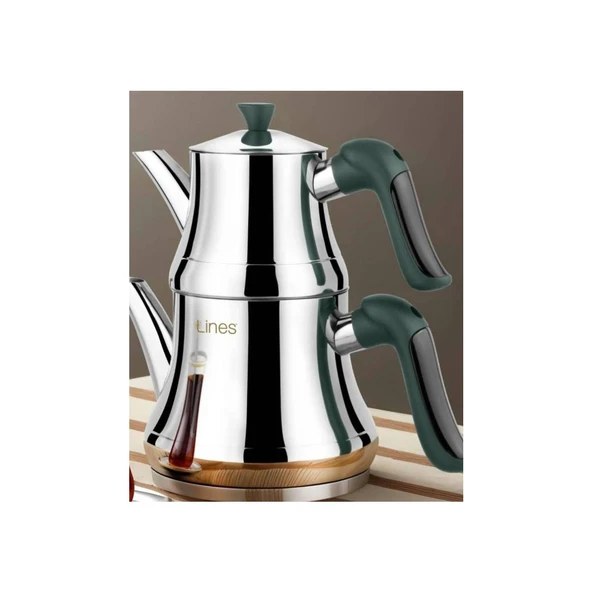 Lines NAZ NO7 Family-Size Stovetop Teapot, Crystal Handle
