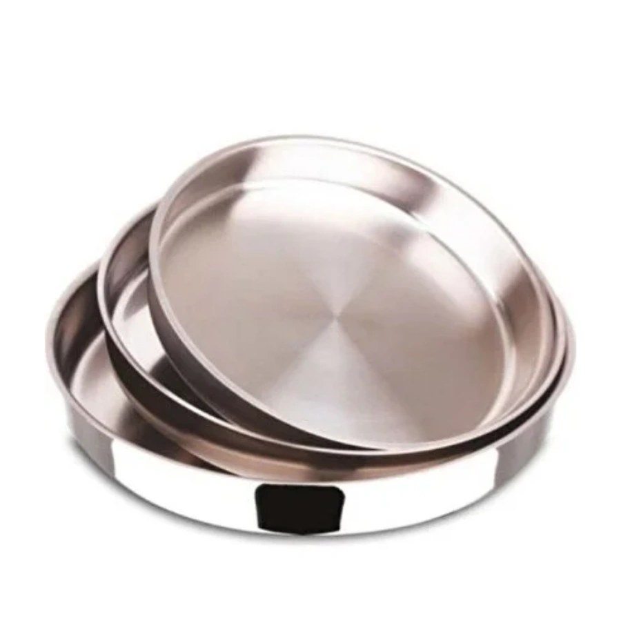 Queen S.3292 3-Piece Steel Tray Set, 28/32/36 cm