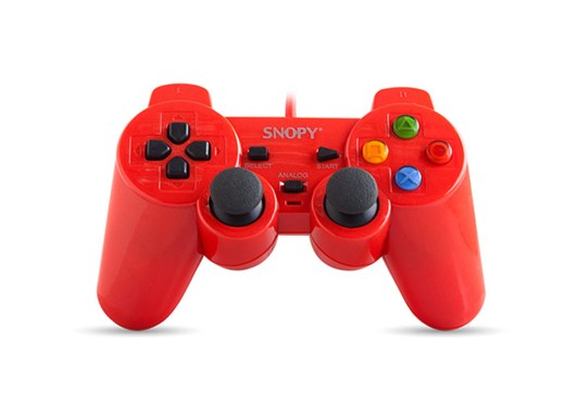 Snopy SG-302 Kırmızı USB 1.8m Kablo Joypad.
