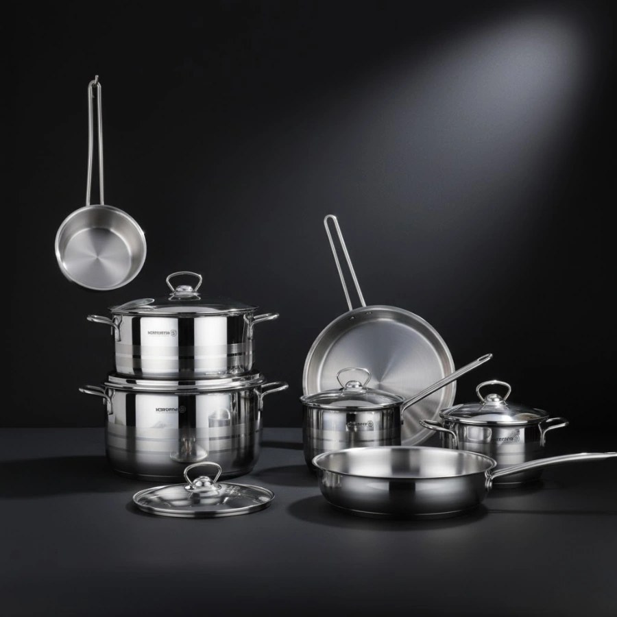 Korkmaz A1900 9-Piece Stainless Steel Cookware Set