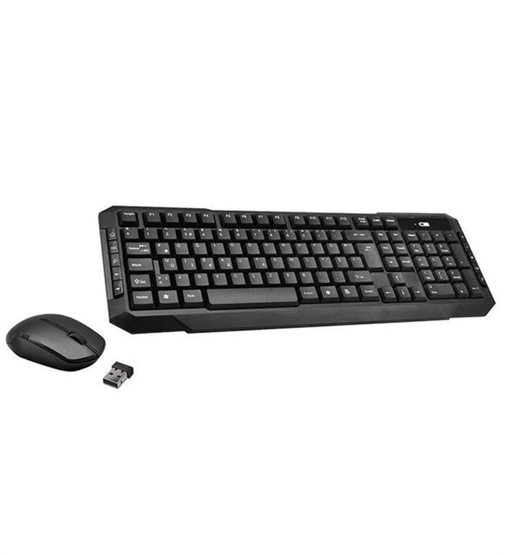 Everest KM-510 Siyah Kablosuz Tam Türkçe F Multimedia Klavye+Mouse Set