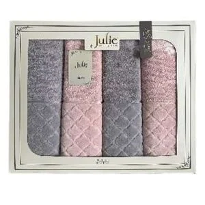 JULIE ASYA 4LU 50X90 KADIFE HAVLU