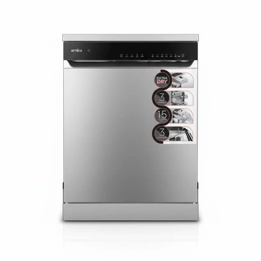 Arnica DW-D07DX Silver Full Touch Dishwasher