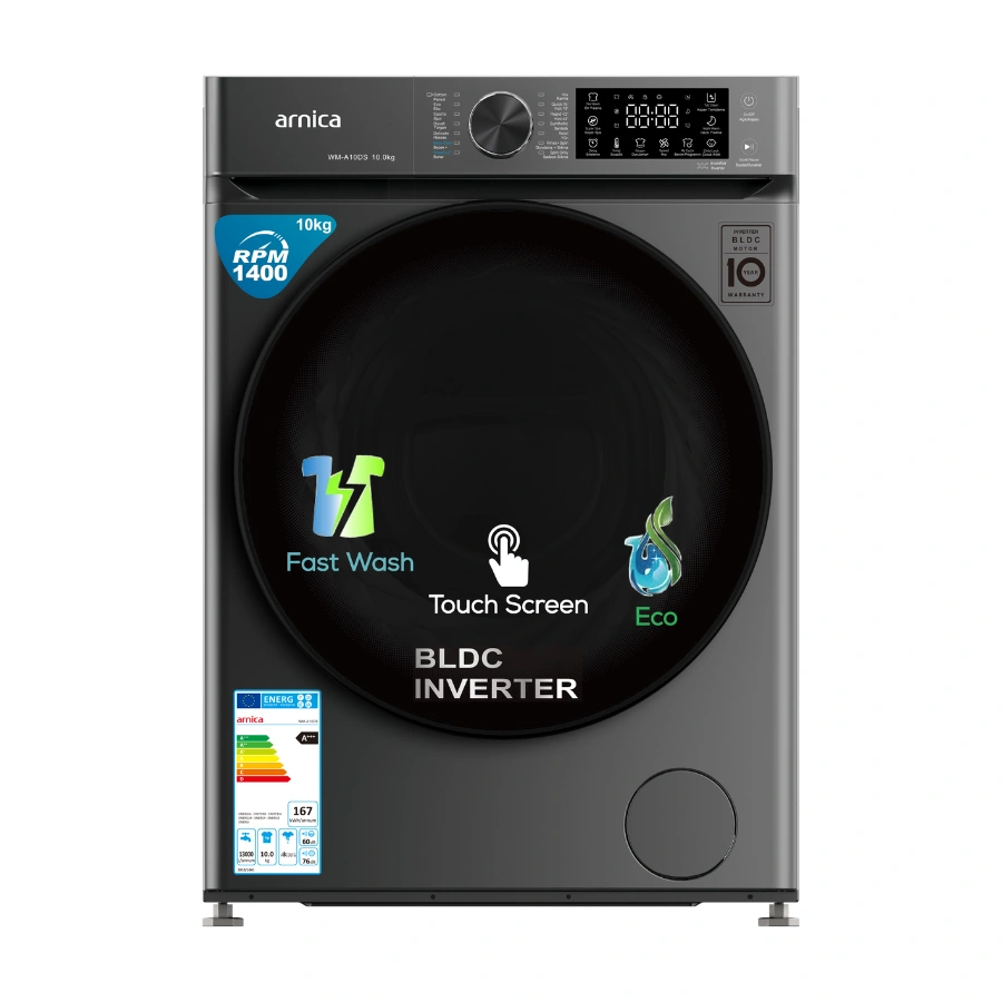 ARNICA WM-A10DS 10KG SILVER CAMASIR MAKINESI INVERTER