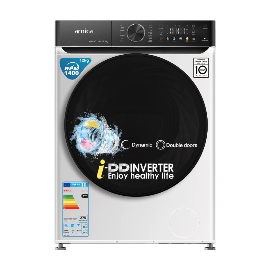 Arnica WM-AD12W 12 kg Washing Machine, 1400 rpm