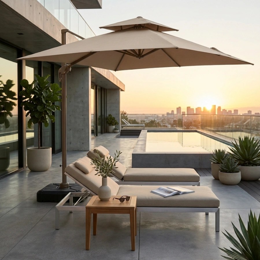 3x3 m Luxury Roman Umbrella S.3680