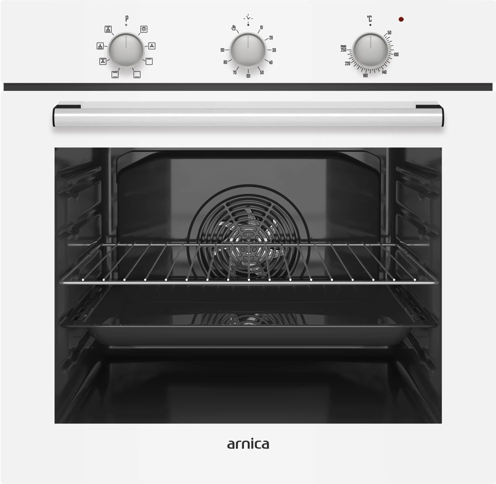 Arnica ANKASTRE 0+8 76 L White Turbo Oven BOWG08MT