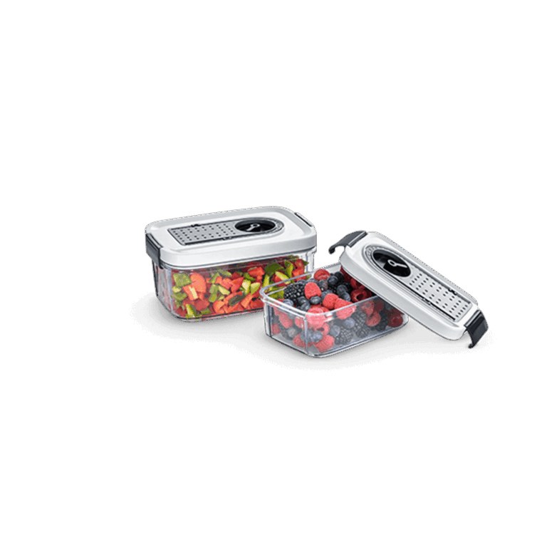 Severin ZB3618 Vacuum Food Storage Containers, 0.75 L and 1.5 L