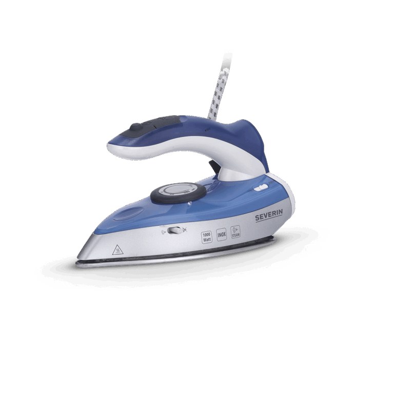 Severin BA3234 1000 W Steam Travel Iron, Blue-Silver