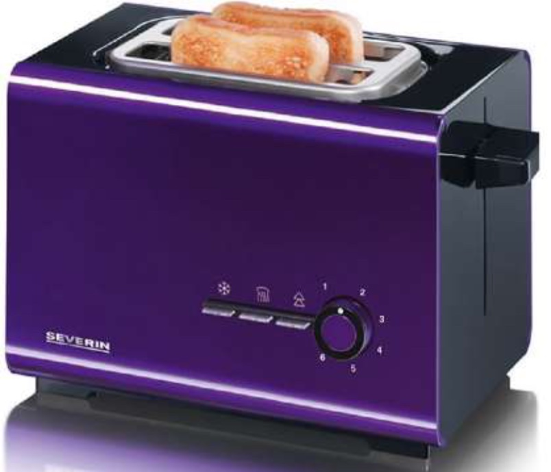Severin AT 2508 Ekmek Kızartma Makinesi 900 W Mor - Siyah