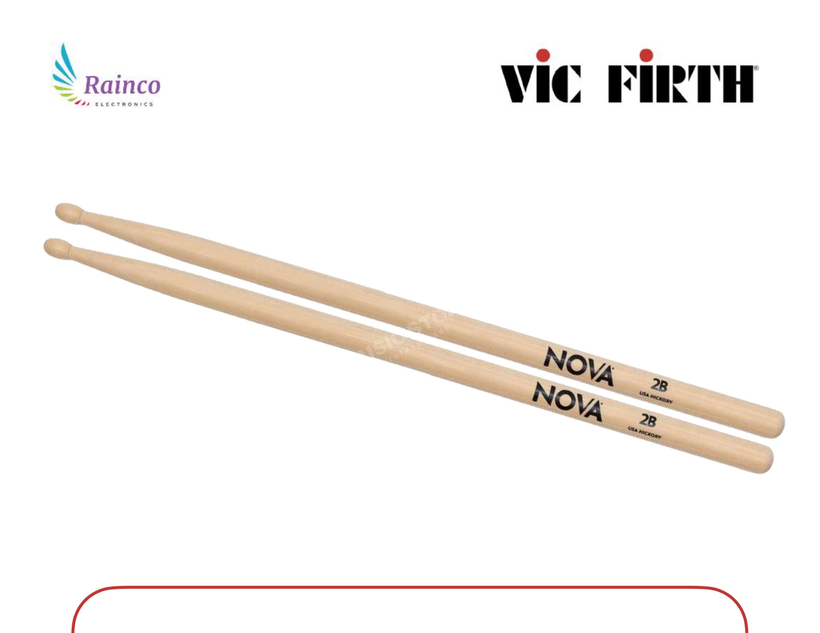 Vic Firth Nova 2B Baget 16.25” Hickory