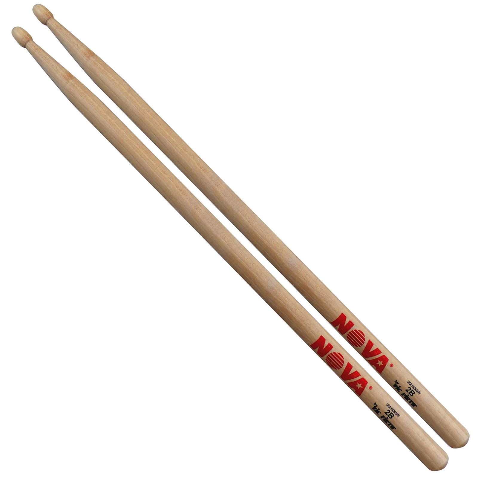 Vic Firth Nova 2B Hickory Drumsticks, 16.25 in
