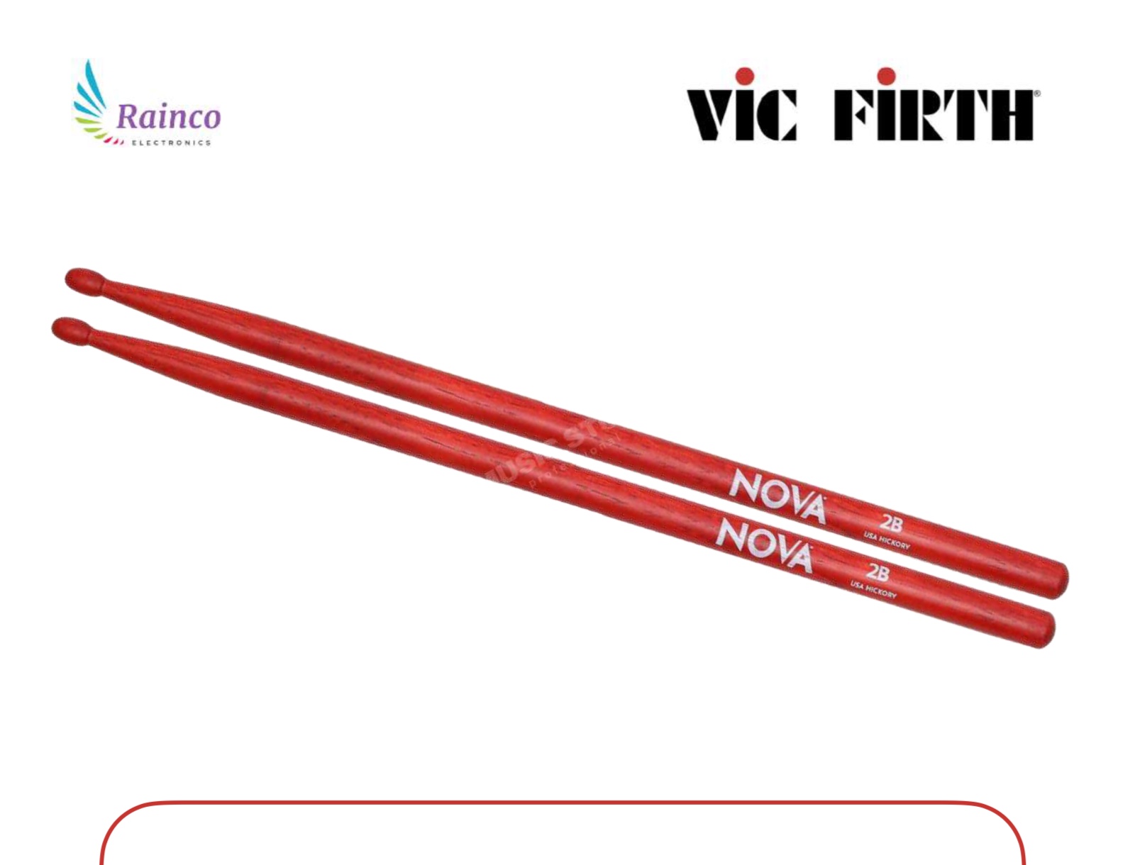 Vic Firth Nova 2B Baget 16.25” Kırmızı