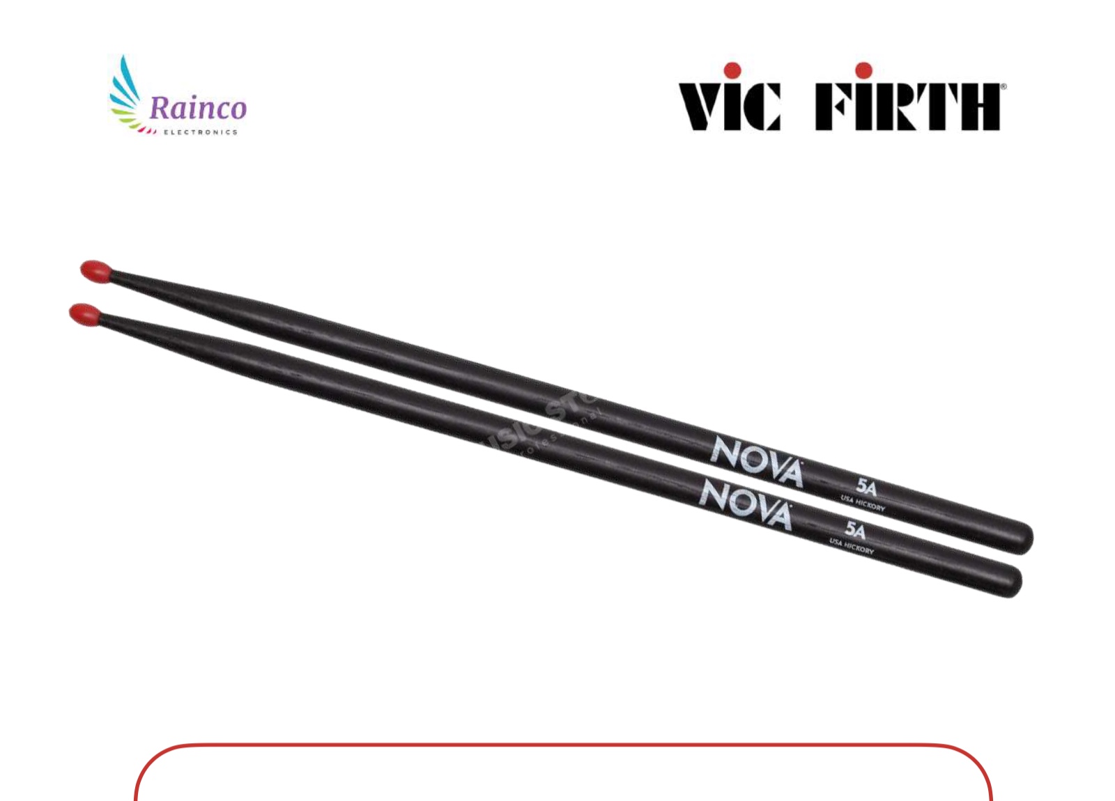 Vic Firth Nova 5A Baget 16” Naylon Uç Siyah
