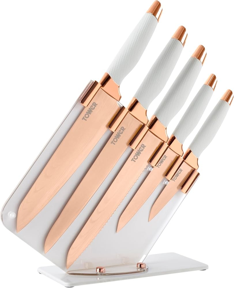 Набор ножей Tower Damascus Rose Gold, 5 предметов, T81532RW