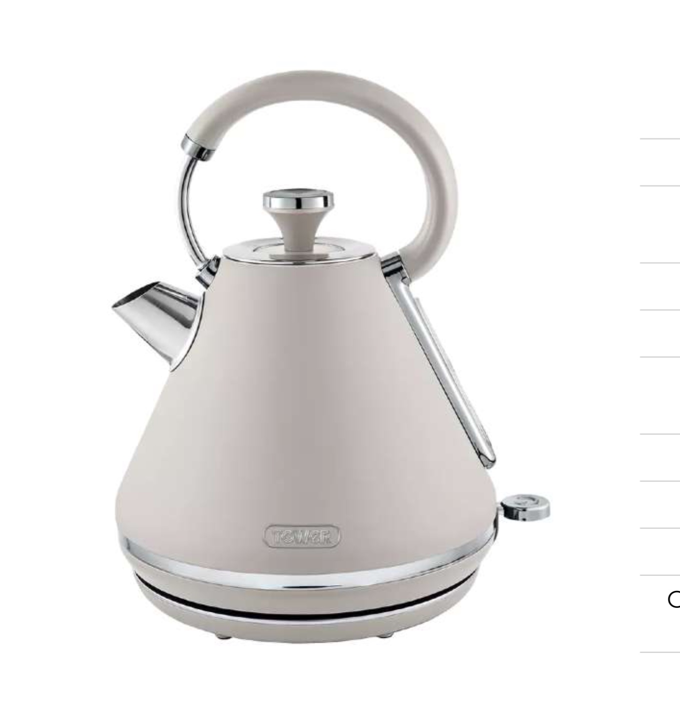 Tower Cavaletto T10044MSH Su Isıtıcısı 1,7 L 3000 W Latte