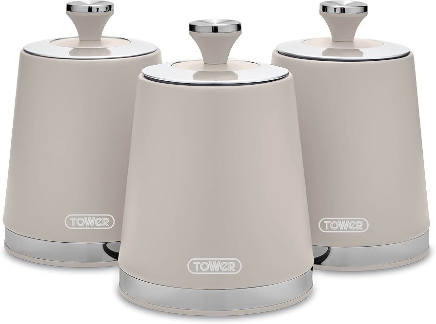 Tower Cavaletto T826131MSH 3'lü Saklama Kabı Seti 1,3 L Latte