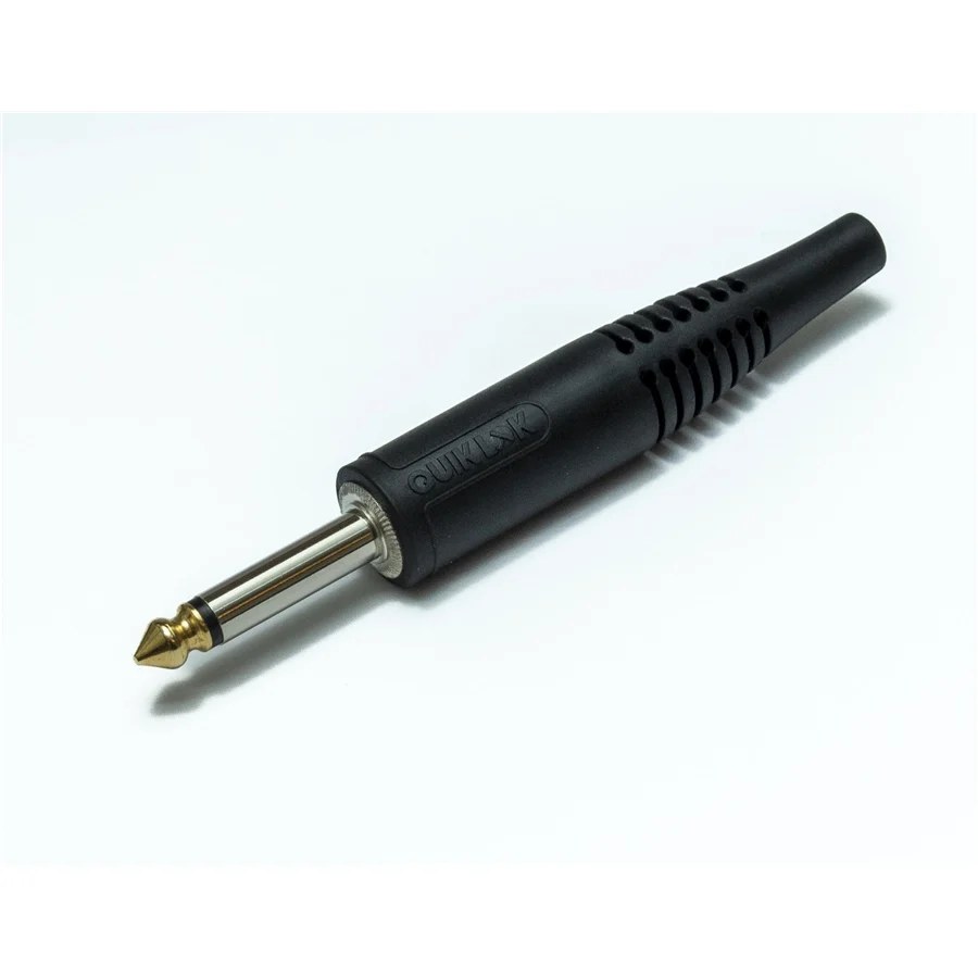 Quik Lok G/191BK Black Mono 6.3 mm PVC Jack Plug