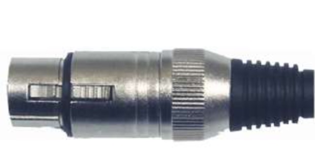 Quik Lok NC 364 K Siyah 3-Pin XLR Dişi Metal Konnektör