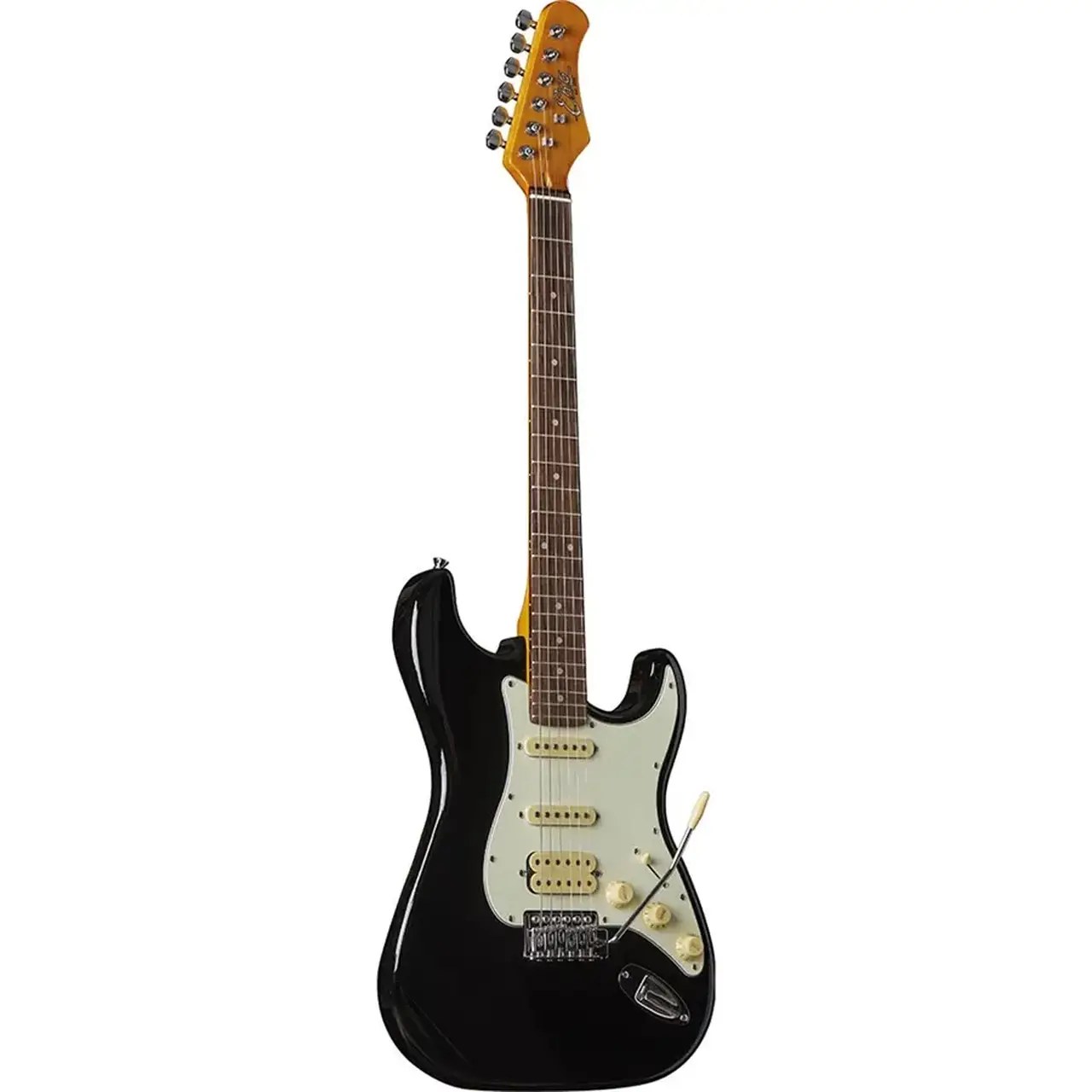 Eko ST-350 Electric Guitar Black 650 mm HSS