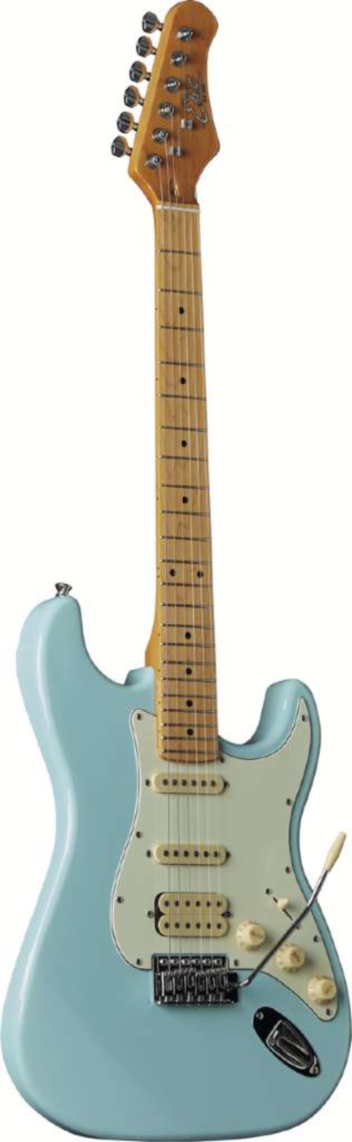 Eko ST-351 Stratocaster Elektro Gitar Daphne Blue 650 mm