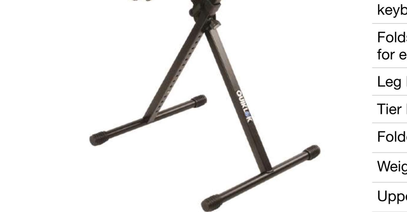 Quik Lok BS/619 Teleskopik Katlanabilir Amfi ve Rack Standı Siyah