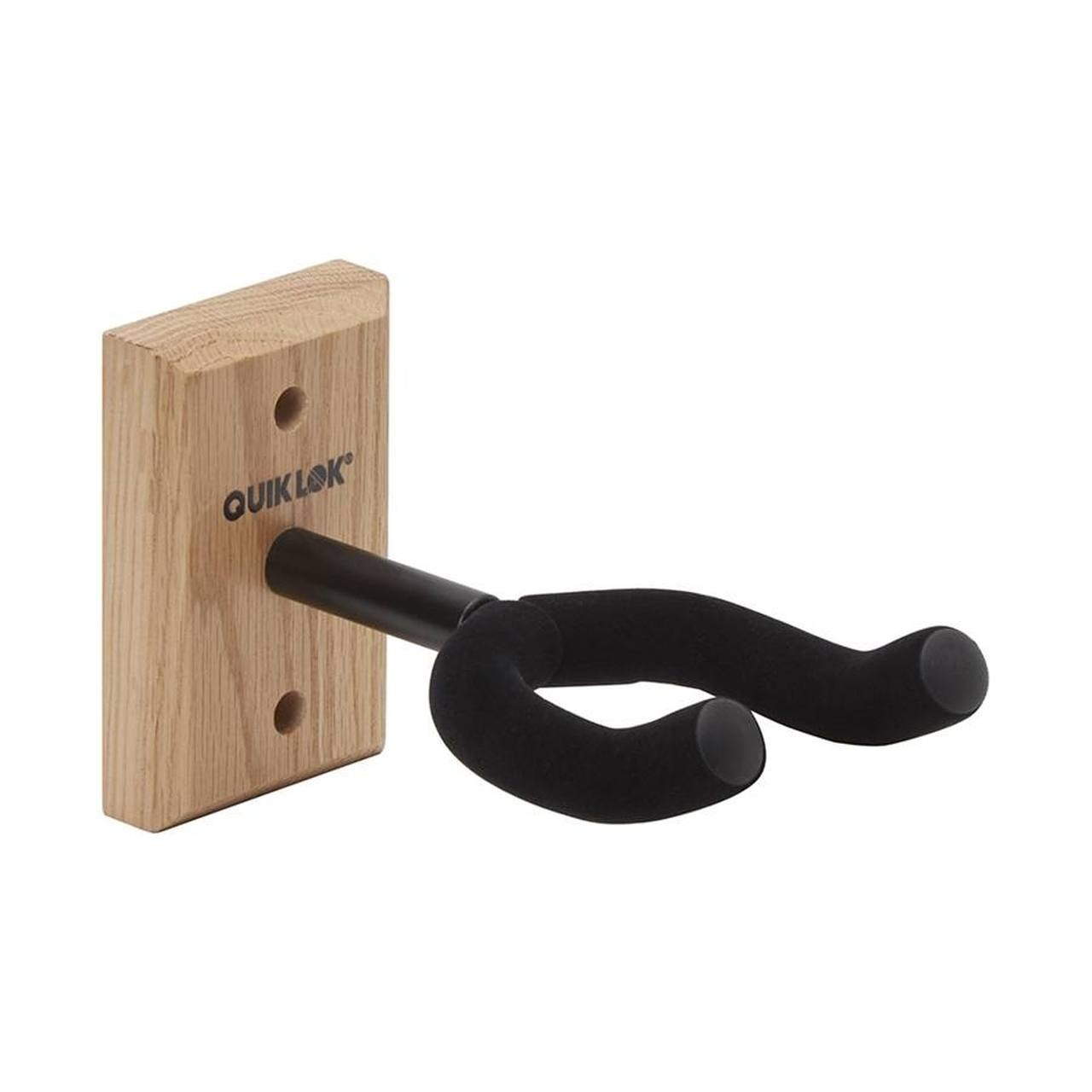 Quik Lok GSW-001 Wooden-Base Guitar and Bass Guitar Wall Hanger