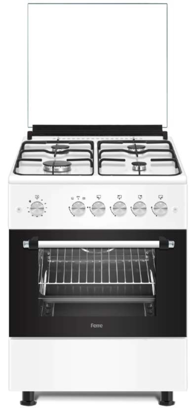 Ferre Trendy Style F6TS40G2-W 60 cm Gazlı Fırınlı Kuzine Beyaz