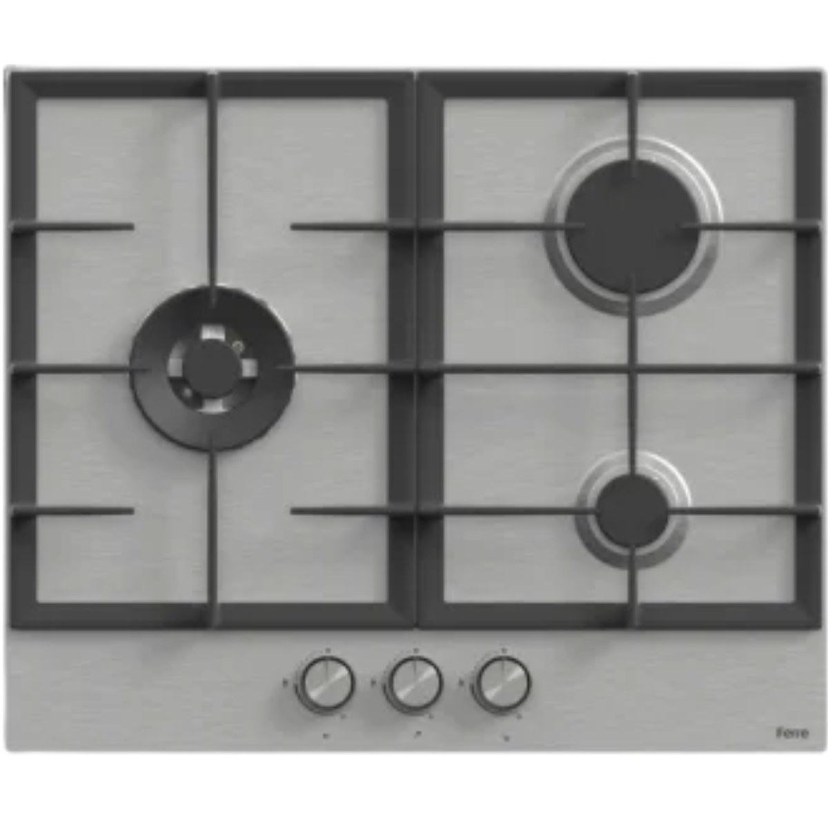 Ferre O-300/SL Silver 3-Burner Gas Hob