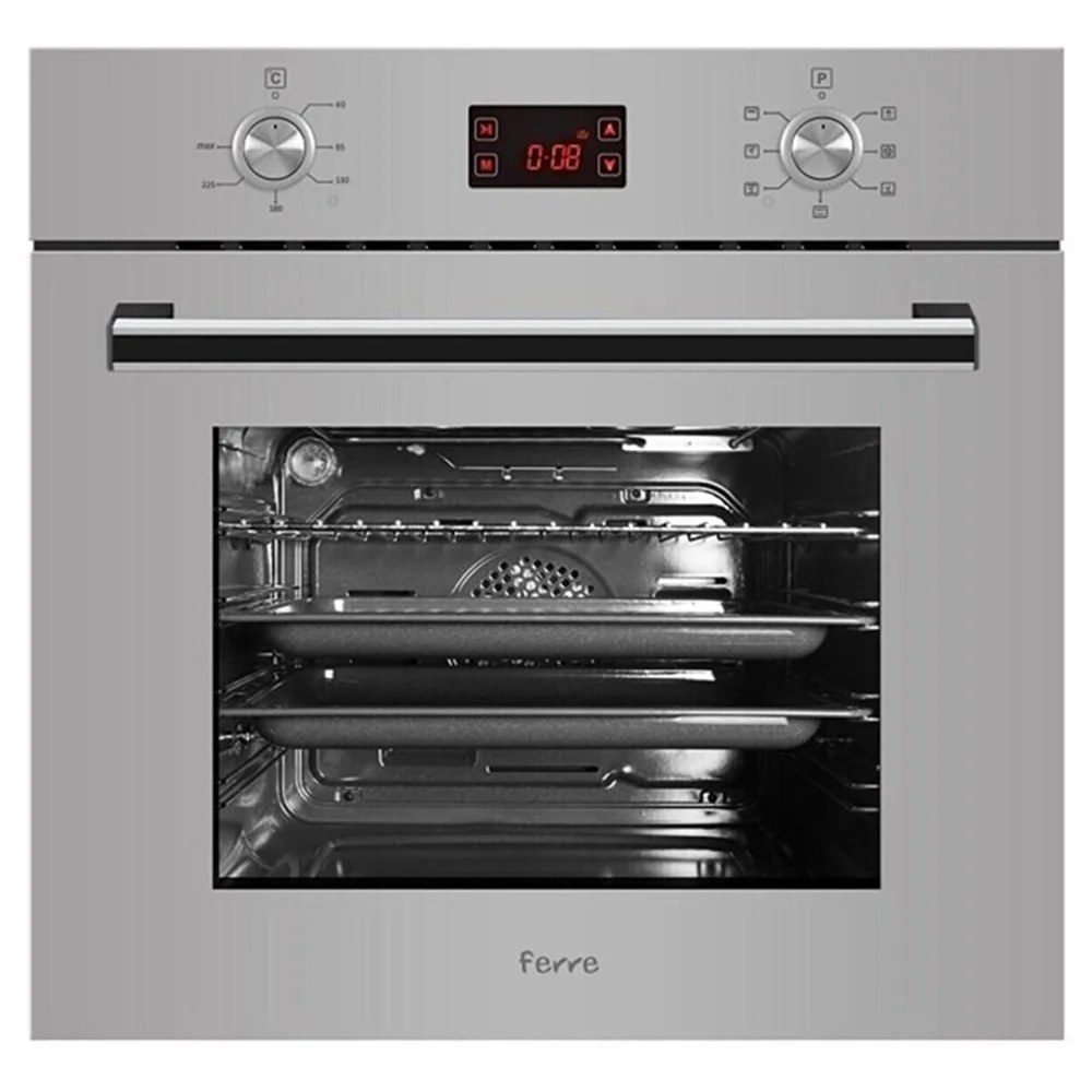 Ferre 8008 BE7-LDG Built-in Oven, 7 Functions, Grey Glass