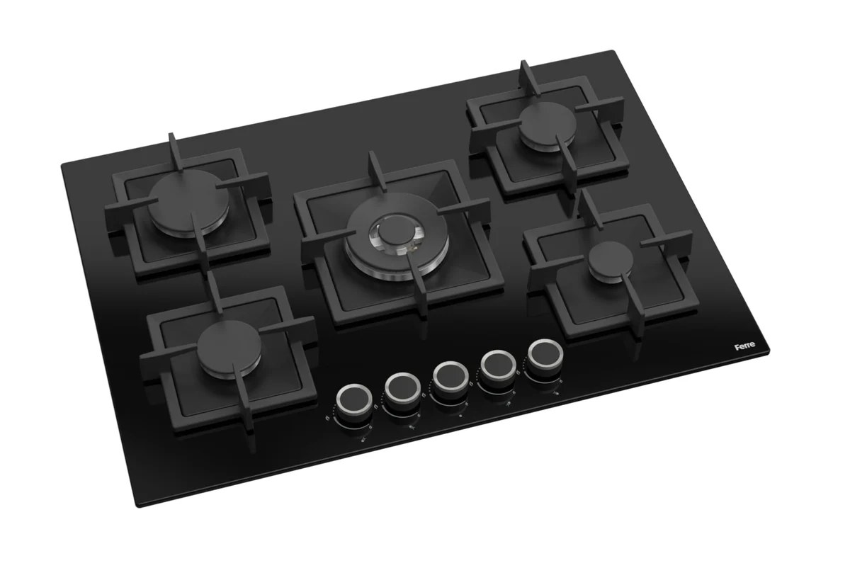 Ferre RC 035 Ankastre Ocak 75 cm Siyah Cam