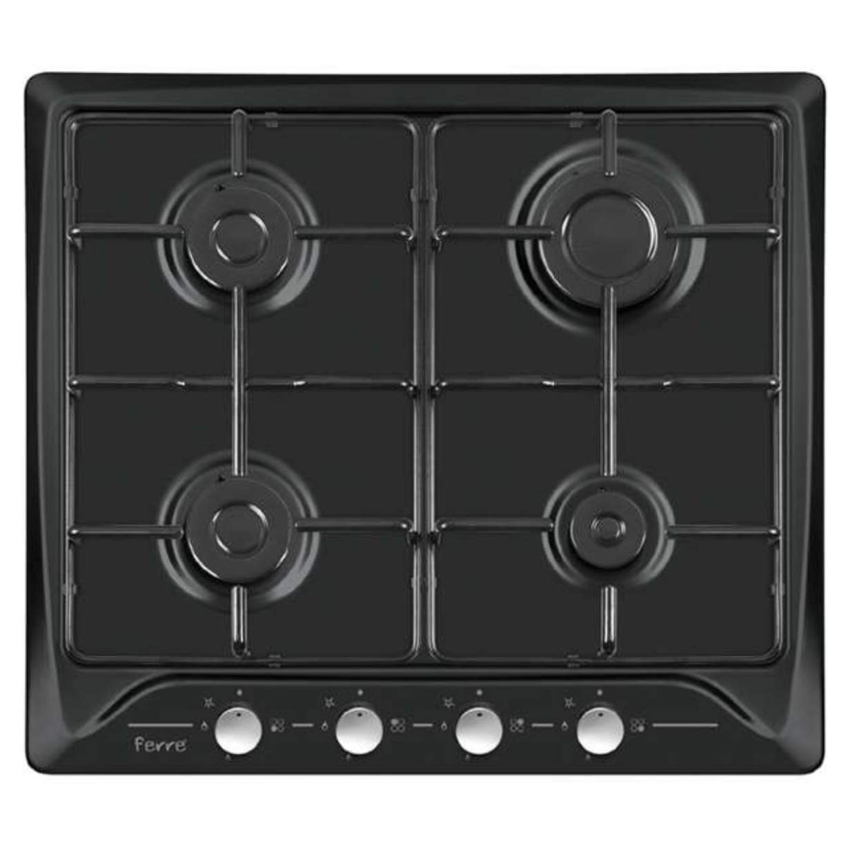 Ferre 640 BL 60 cm Mat Siyah Gazlı Ankastre Ocak