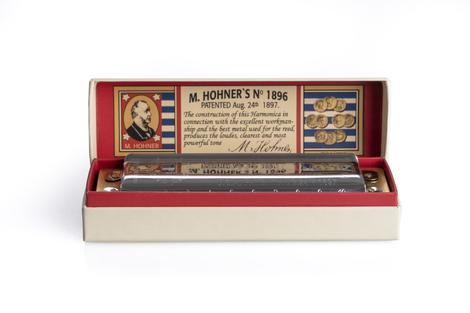 Hohner Marine Band 125th Anniversary 1896 Diatonic Harmonica, C