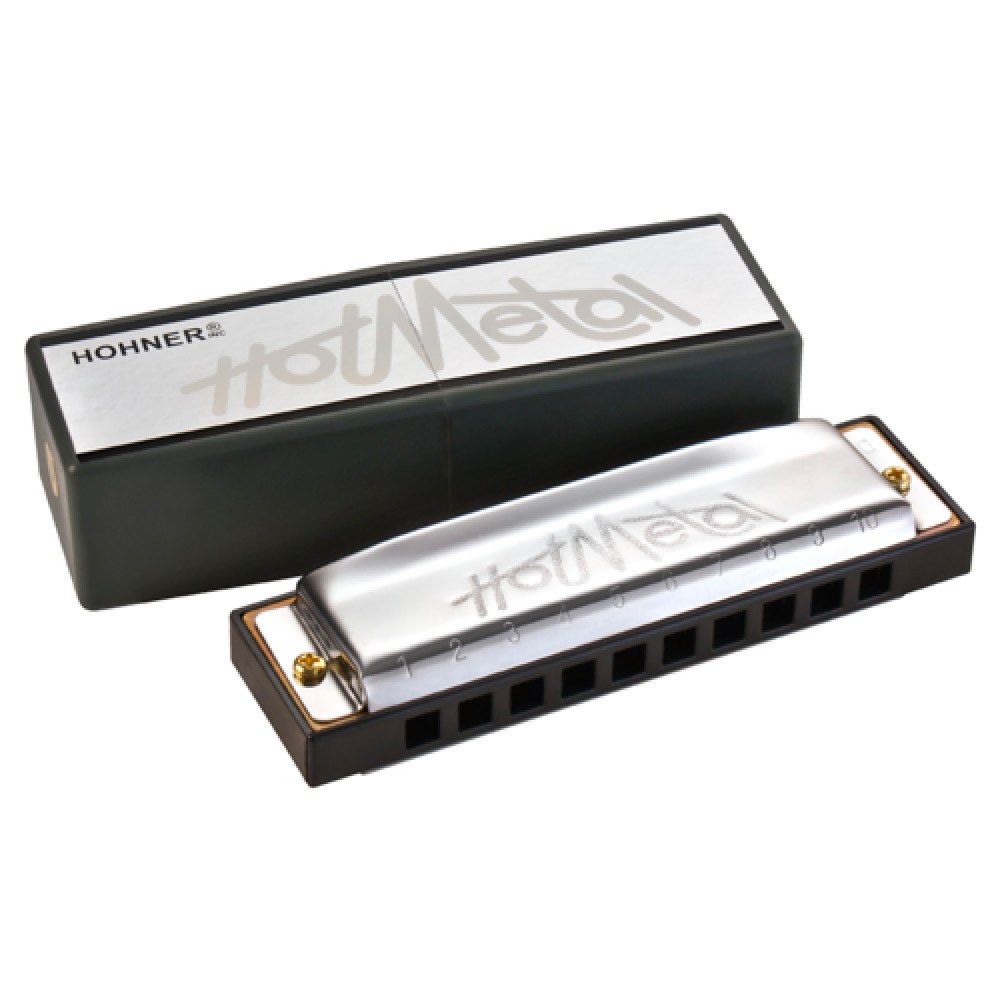 Hohner Hot Metal Diatonic Harmonica, C, 10-Hole