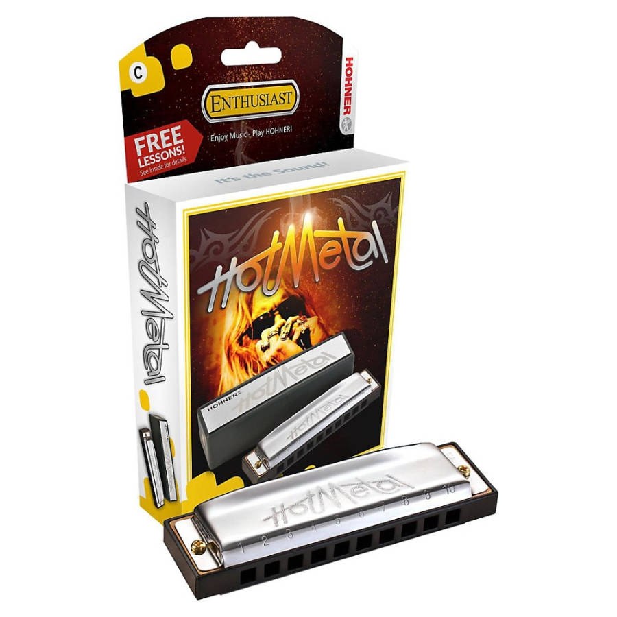 Диатоническая губная гармошка Hohner Hot Metal, C, 10 отверстий